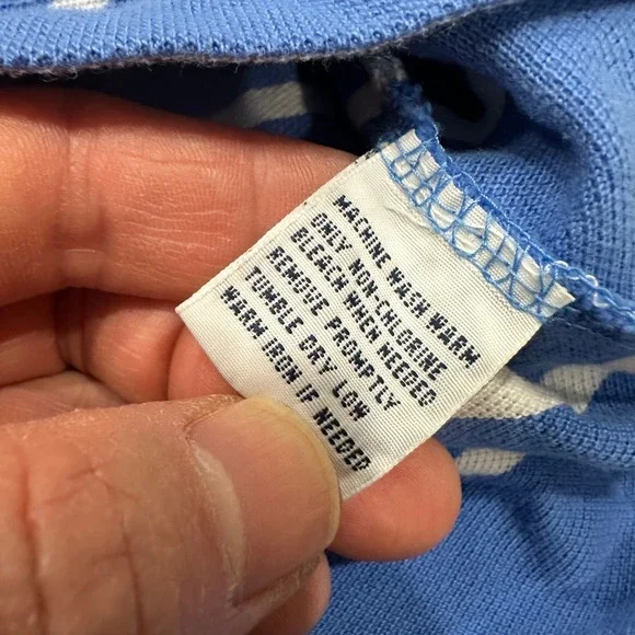 Polo Ralph Lauren Polo Mens Large Blue Striped Short Sleeve Piqué Polo Shirt - Picture 9 of 13